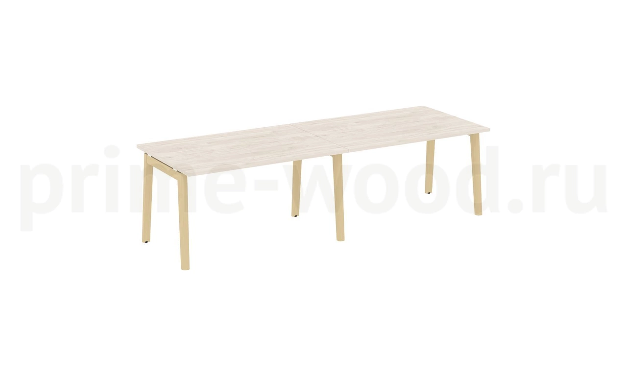 Стол переговорный (2 столешницы), опоры - массив дерева ONIX WOOD 276x98x75 - фото 5
